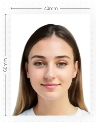 Example of acceptable passport-style visa photo for Bali visa application